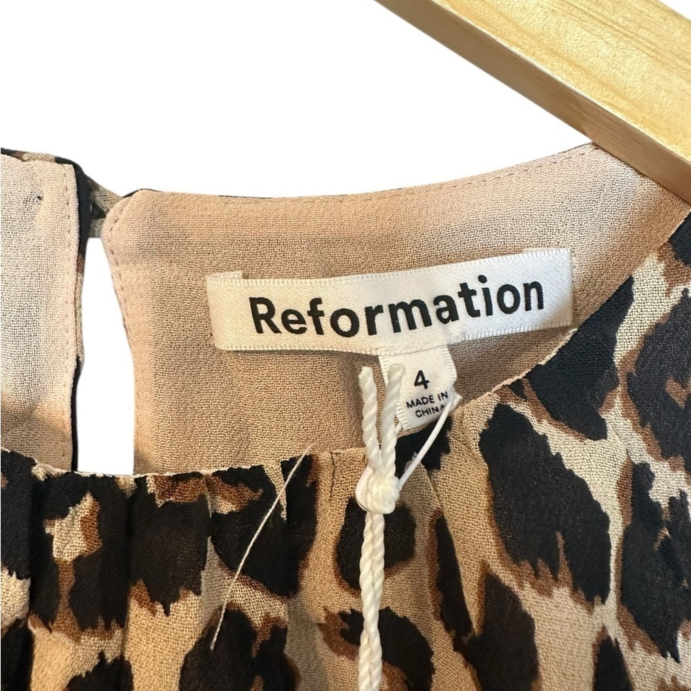 NWT Reformation Laken Dress in Leo animal leopard print 4 - Picture 7 of 11